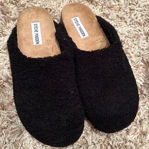 Steve Madden fur slides